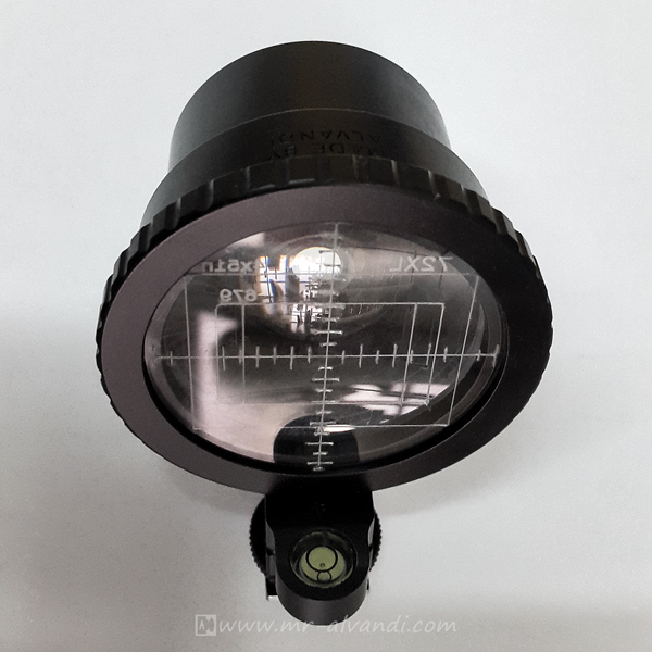 ALVANDI optical viewfinder with spirit level front view