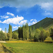 Arjomand village in autumn